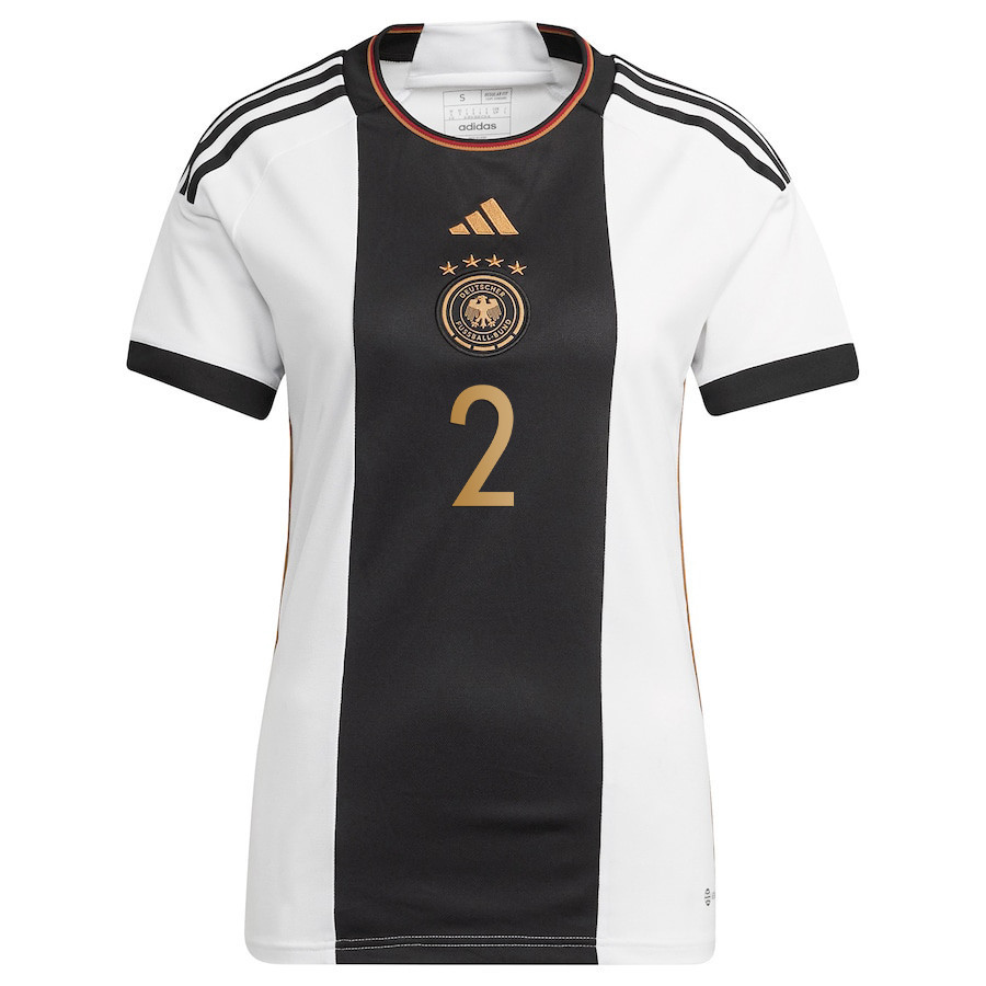 Antonio Rüdiger 2 Germany National Team 2022-23 Qatar World Cup Home Women Soccer Jersey – White