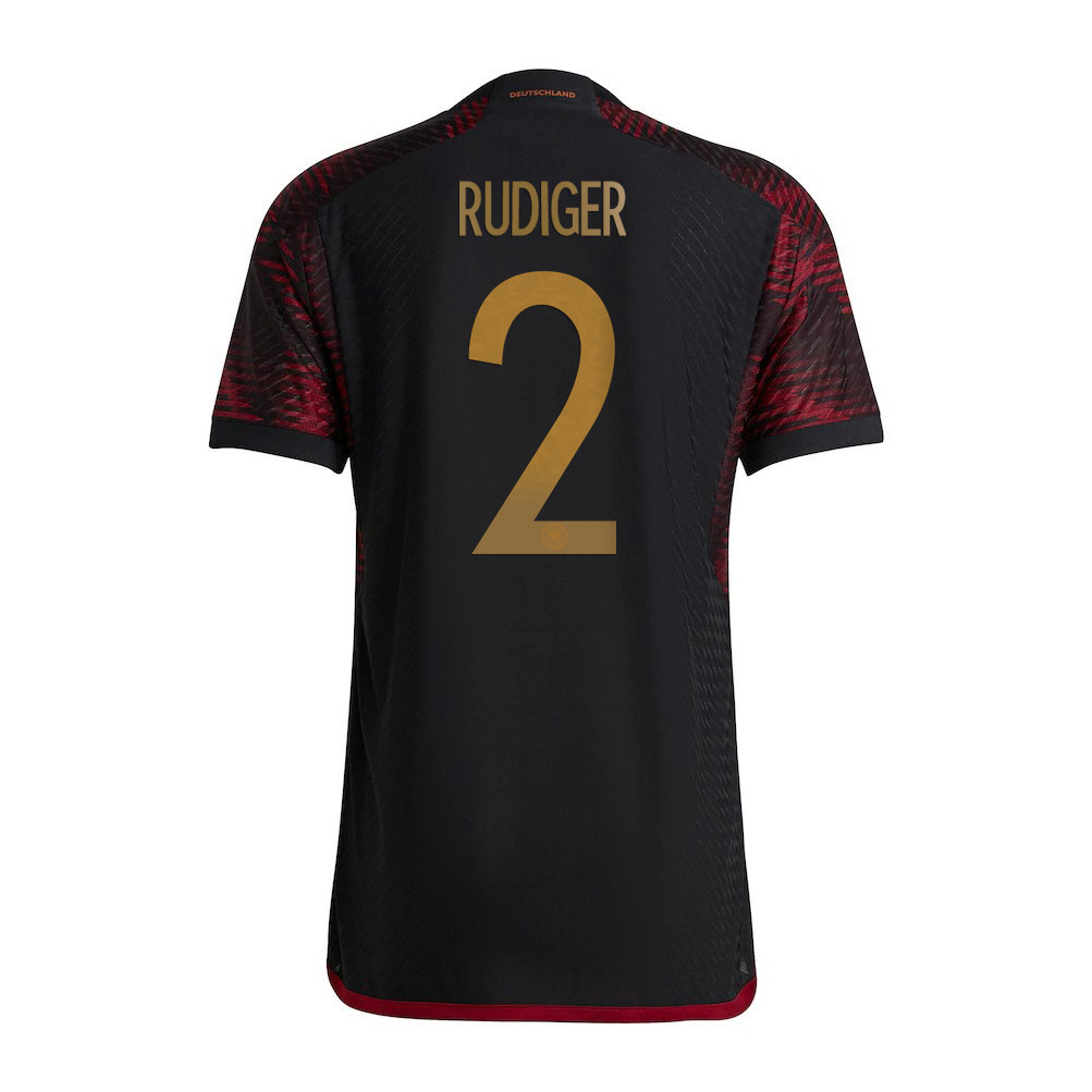 Antonio Rüdiger 2 Germany National Team FIFA World Cup Qatar 2022 Patch Men Soccer Jersey- Away
