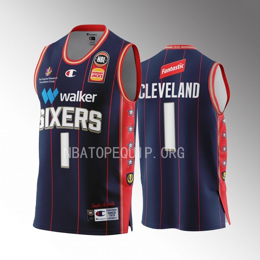Antonius Cleveland #1 Adelaide 36ers 2022-23 Home Navy Jersey NBL