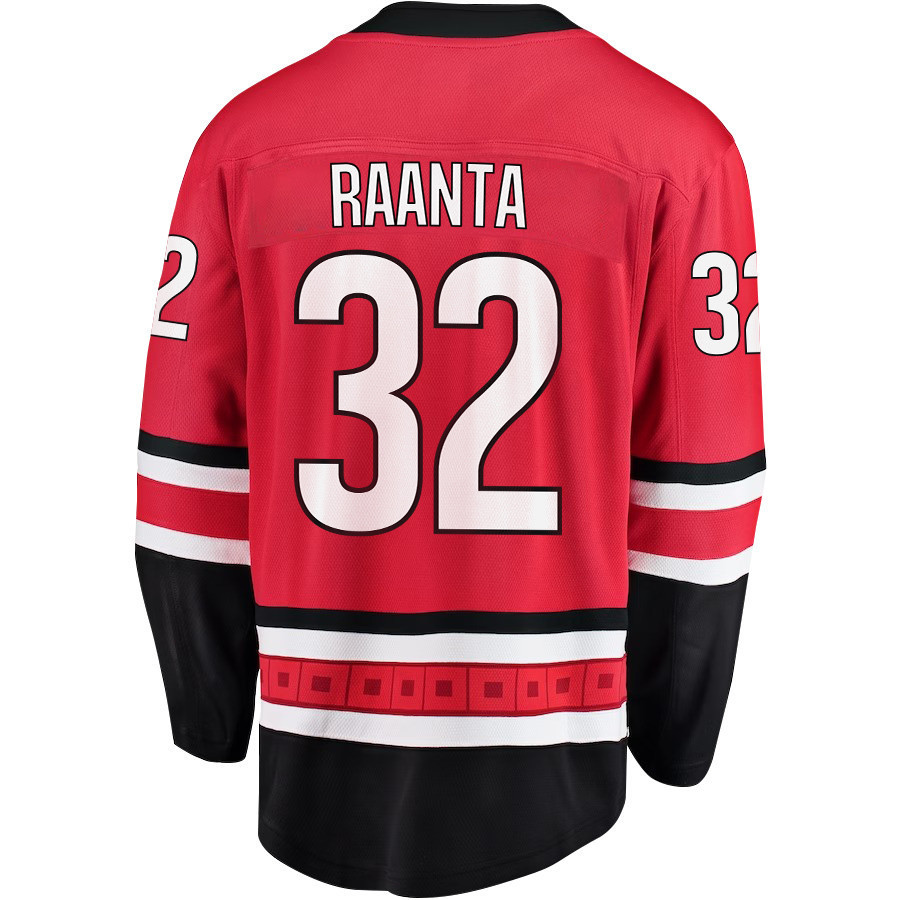 Antti Raanta 32 Carolina Hurricanes Stanley Cup 2023 Playoffs Patch Home Breakaway Men Stitched Jersey – Red