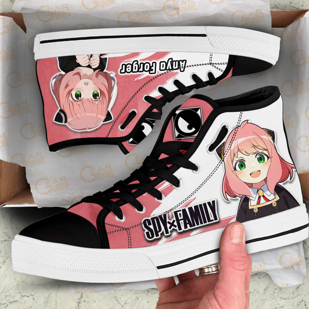 Anya Forger High Top Shoes Spy x Family Custom Anime Sneakers