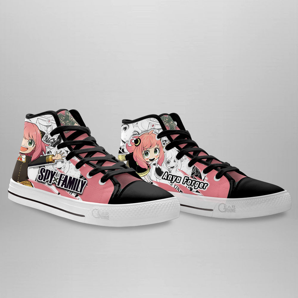 Anya Forger High Top Shoes Spy x Family Custom Anime Sneakers Mix Manga