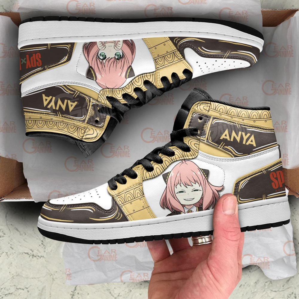 Anya Forger JD1s Sneakers Spy x Family Anime Shoes, Air Jordan Hightop