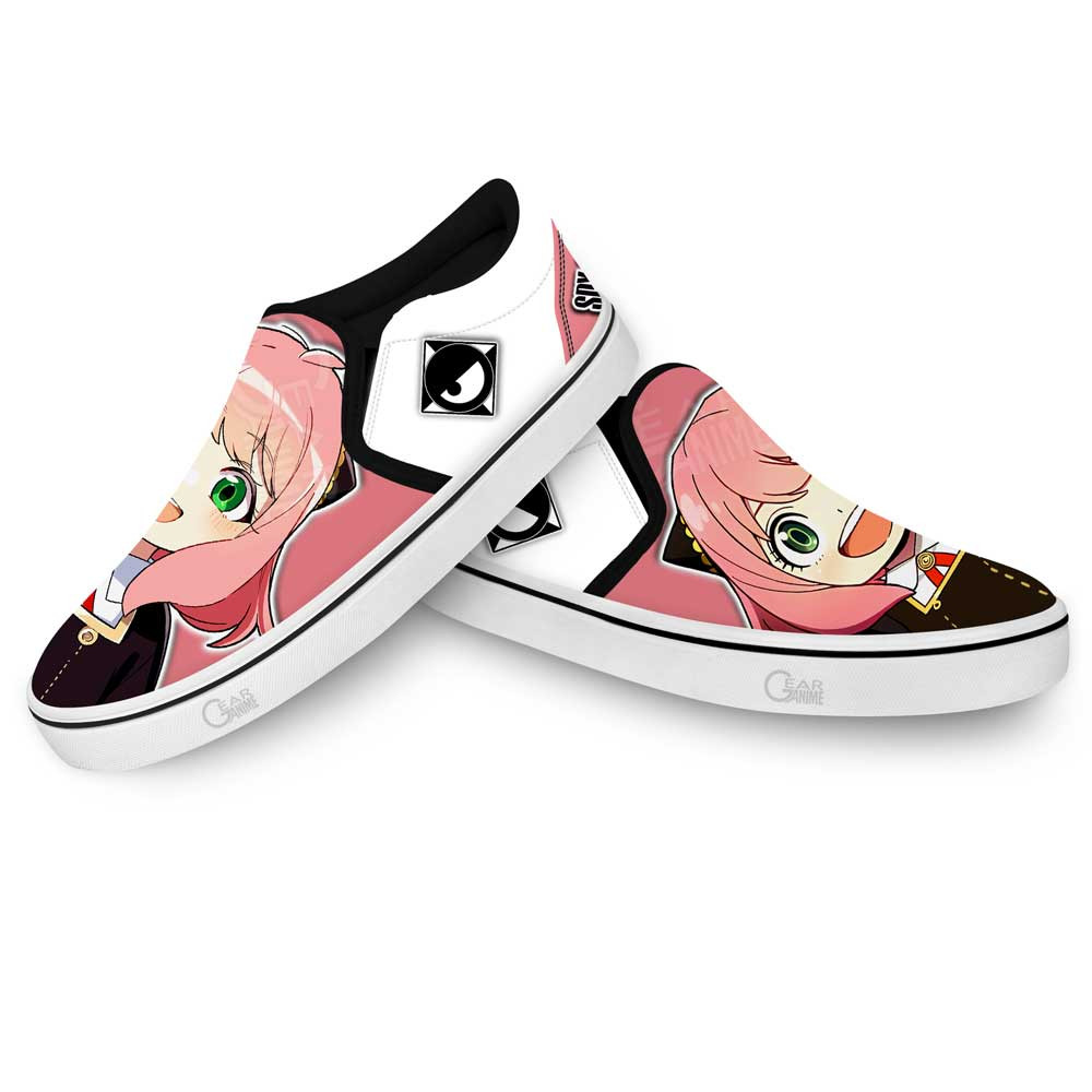 Anya Forger Slip-On Shoes Canvas Spy x Family Custom Anime Shoes Otaku Gift Ideas