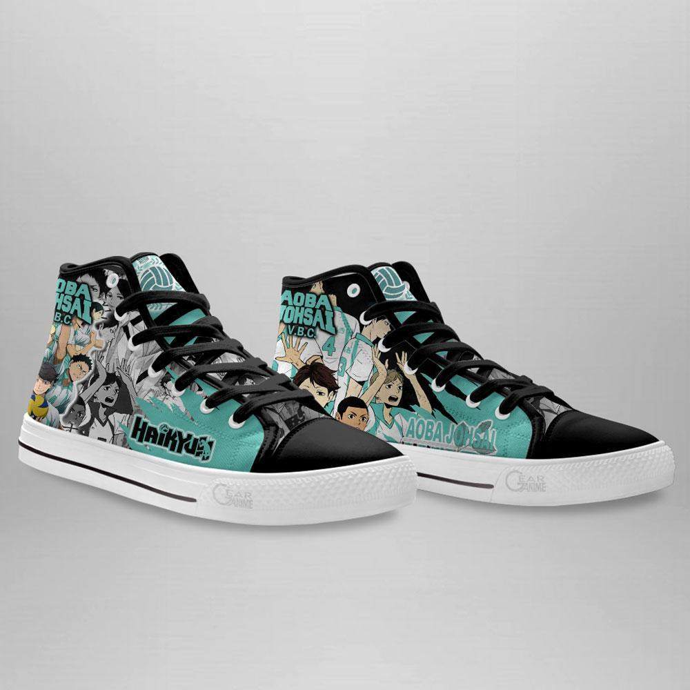 Aoba Johsai High Top Shoes Custom Manga Anime Haikyuu Sneakers