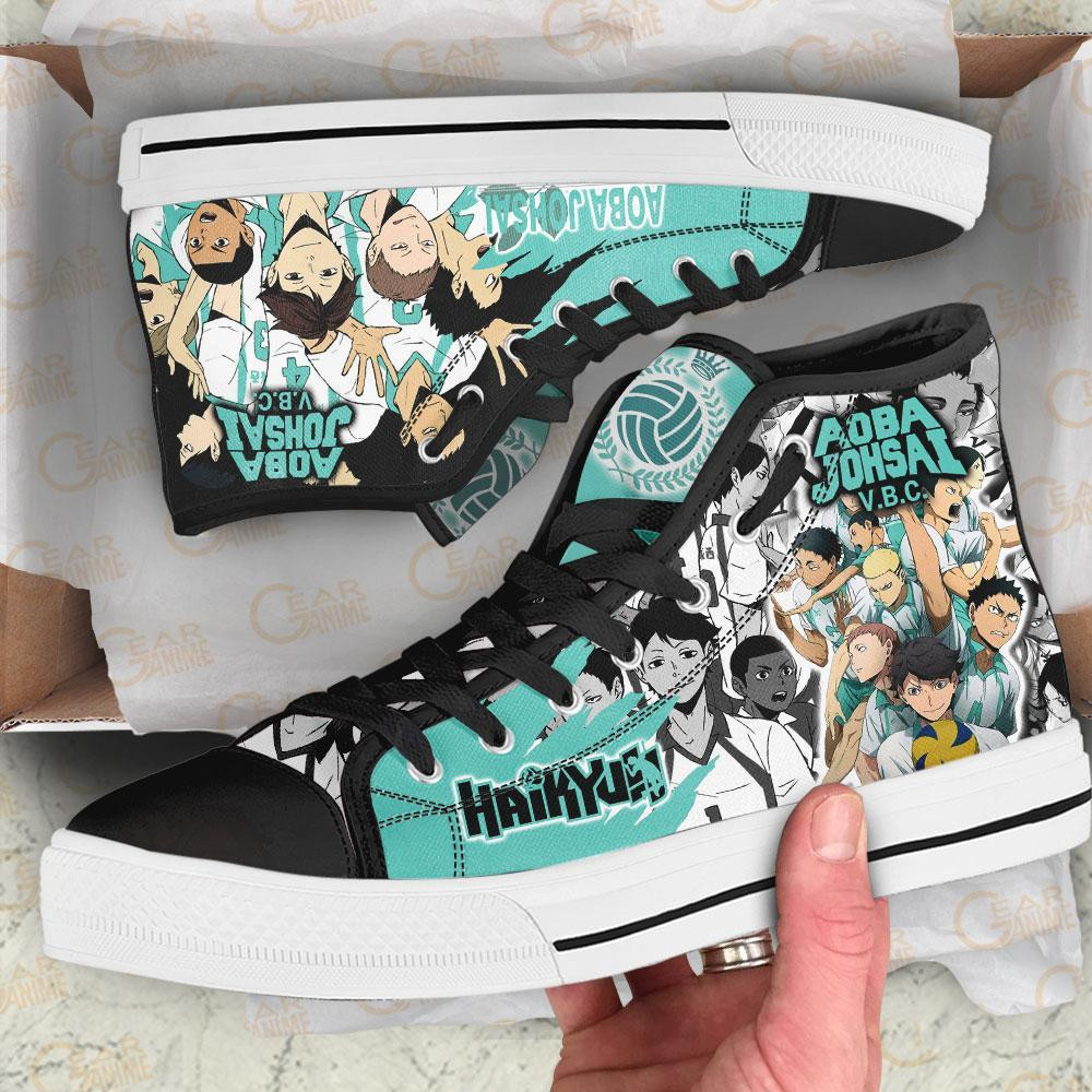 Aoba Johsai High Top Shoes Custom Manga Anime Haikyuu Sneakers
