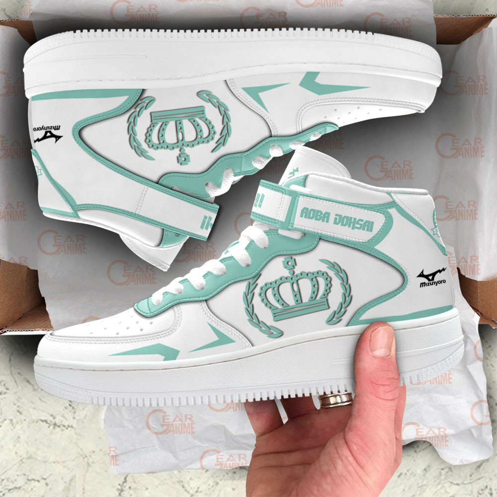 Aoba Johsai Sneakers Air Mid Custom Haikyuu Anime Shoes