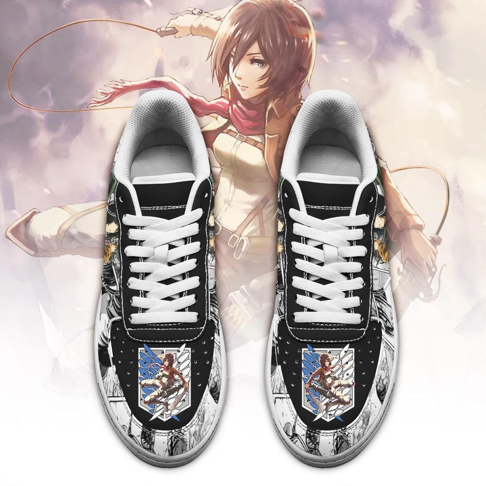 AOT Mikasa Sneakers Attack On Titan Anime Shoes Mixed Manga