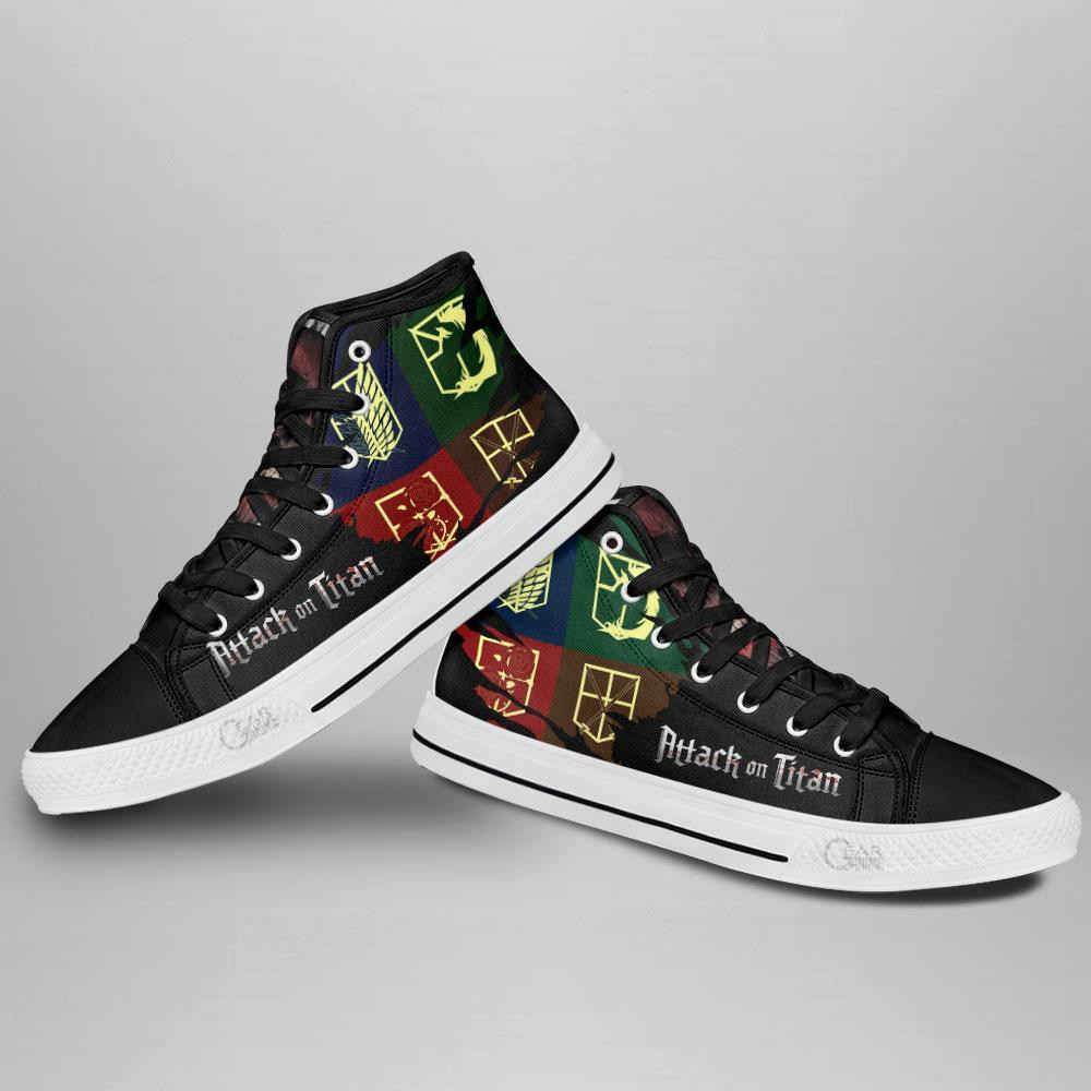 AOT Regiment High Top Shoes Custom Anime Attack On Titan Sneakers