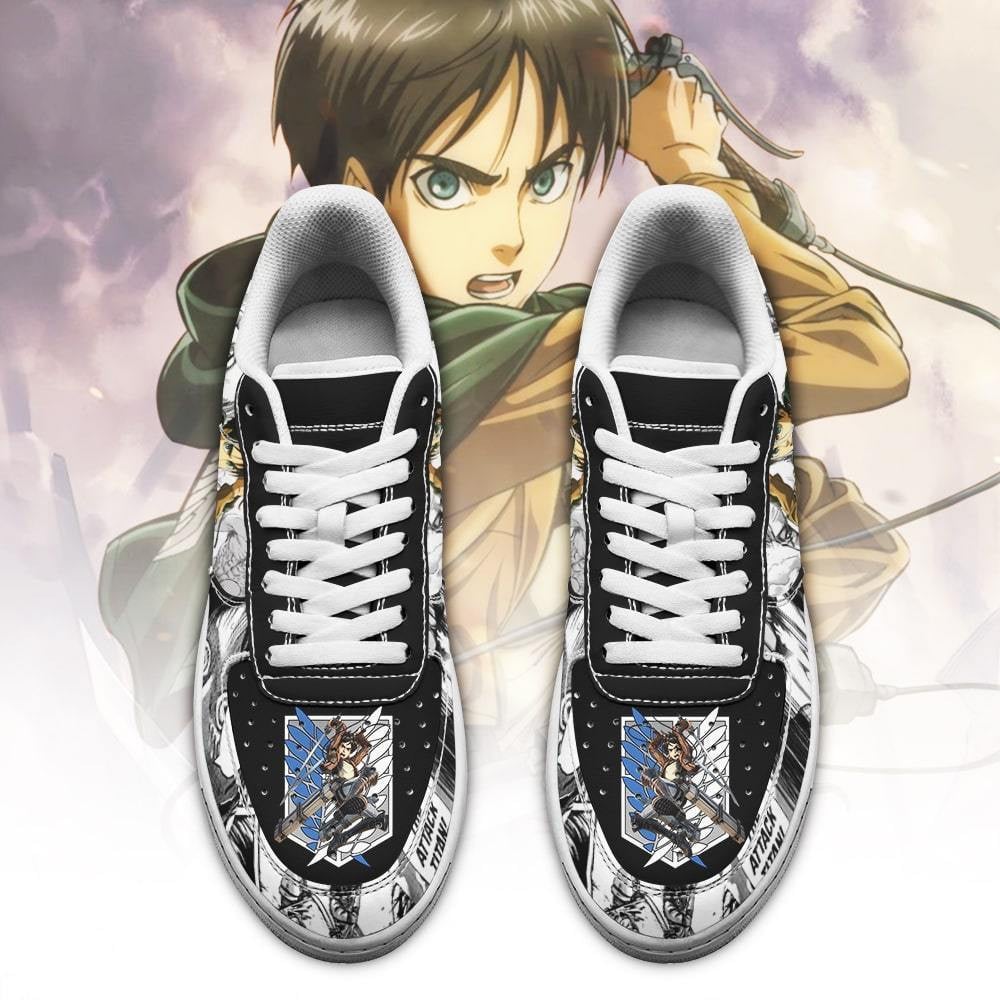 AOT Scout Eren Sneakers Attack On Titan Anime Shoes Mixed Manga