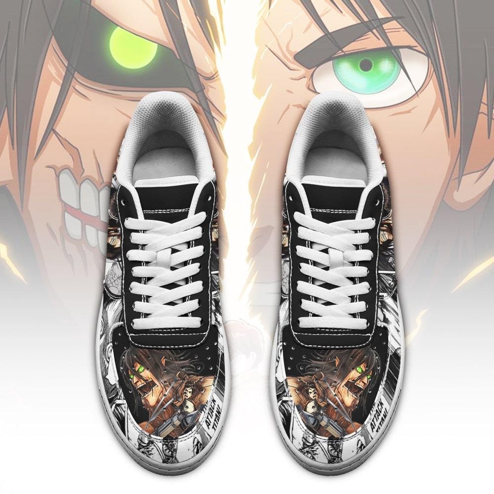 AOT Titan Eren Sneakers Attack On Titan Anime Manga Shoes
