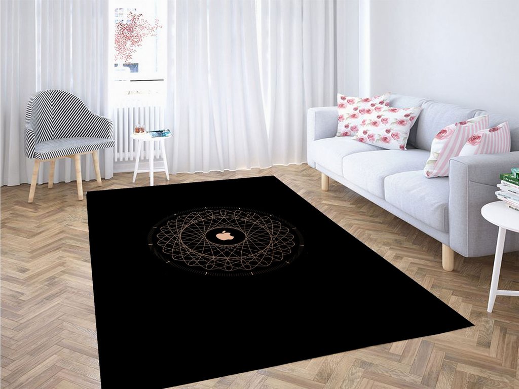 Apple Circles Get Fancy Living Room Modern Carpet Rectangle Rug