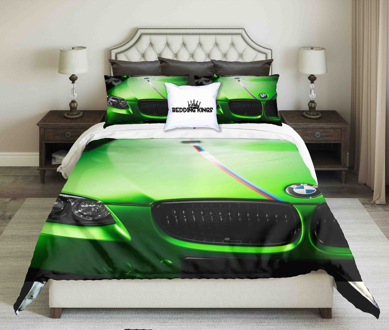 Apple Green Bmw Kings 3D Customized Duvet Cover Bedding Set