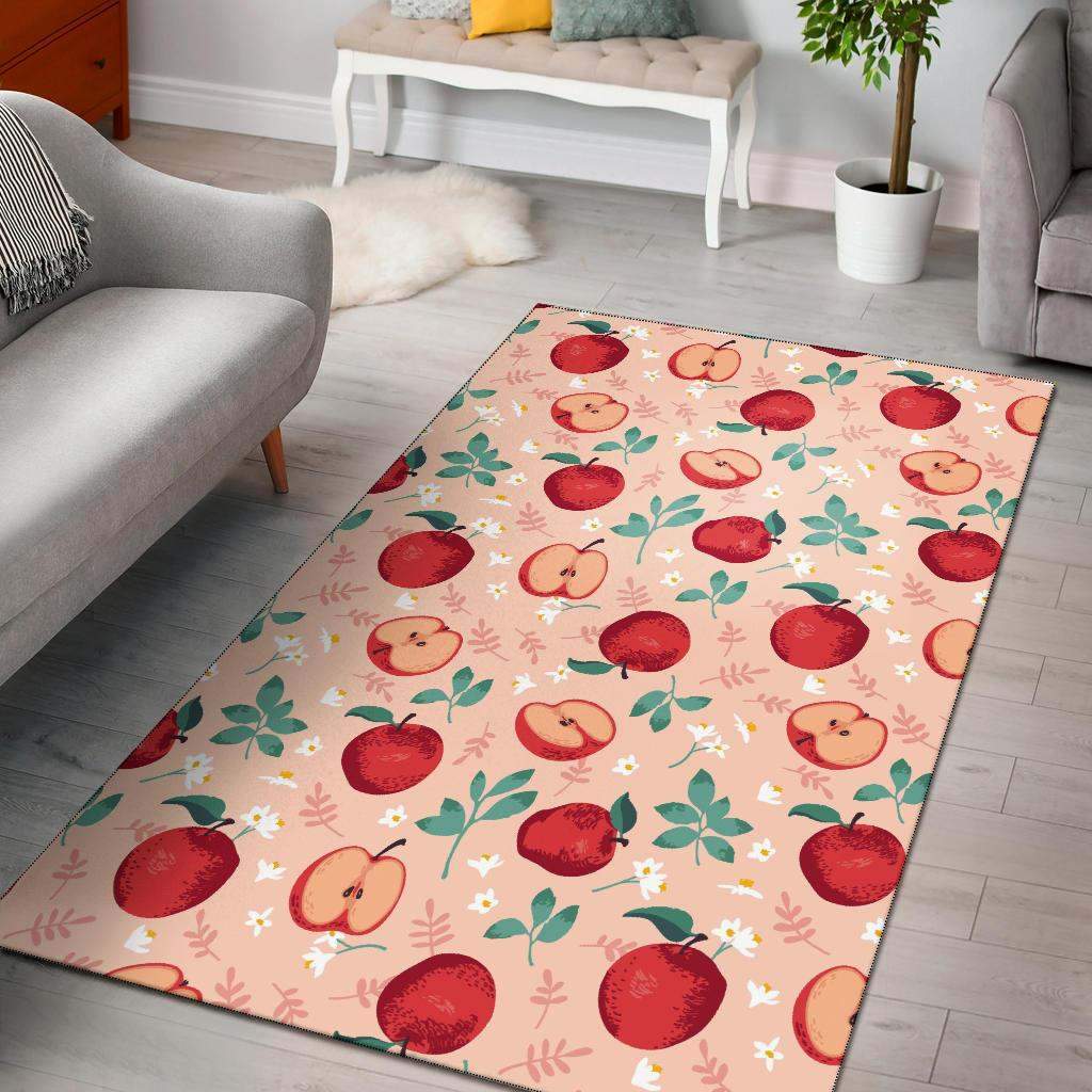 Apple Pattern Print Design Limited Edition Rectangle Rug