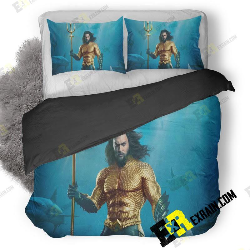 Aquaman 5K Movie Poster 58 3D Customized Duvet Cover Bedding Set