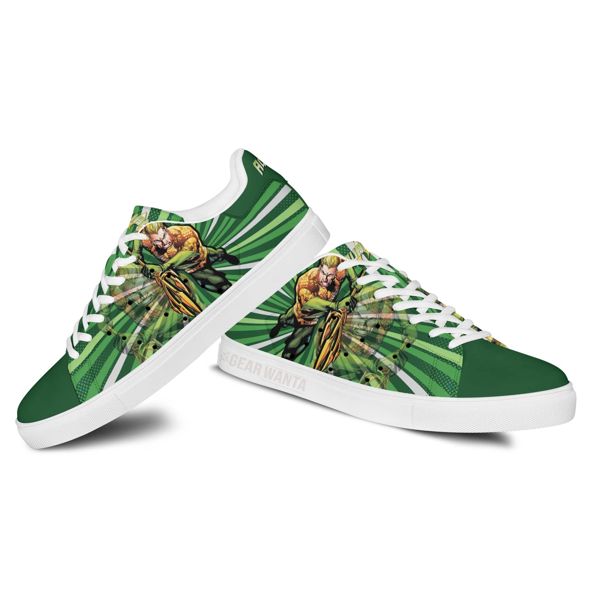 Aquaman Custom Skate Shoes Comic Style