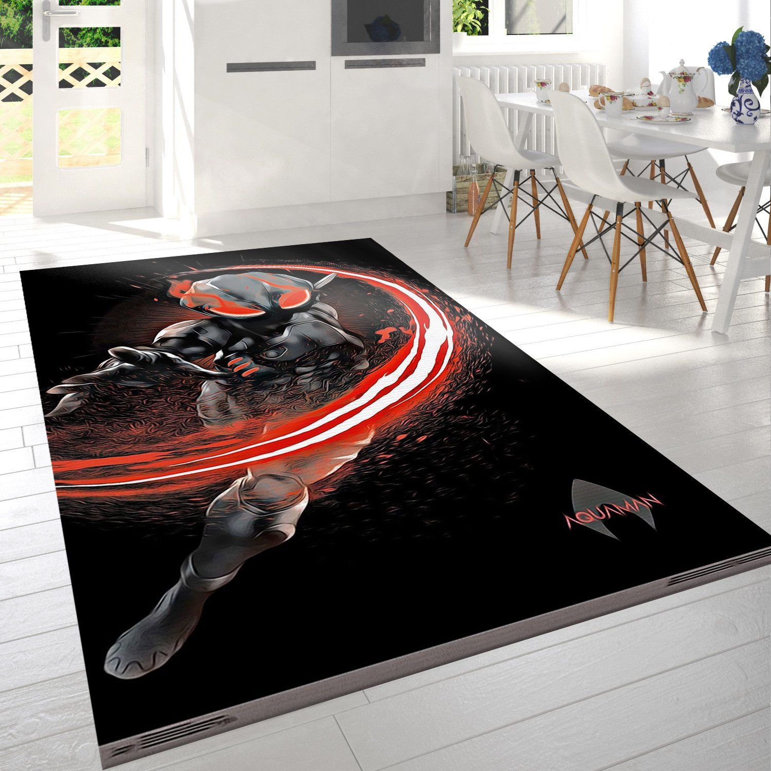 Aquaman Manta Fear Rectangle Rug – Custom Size And Printing