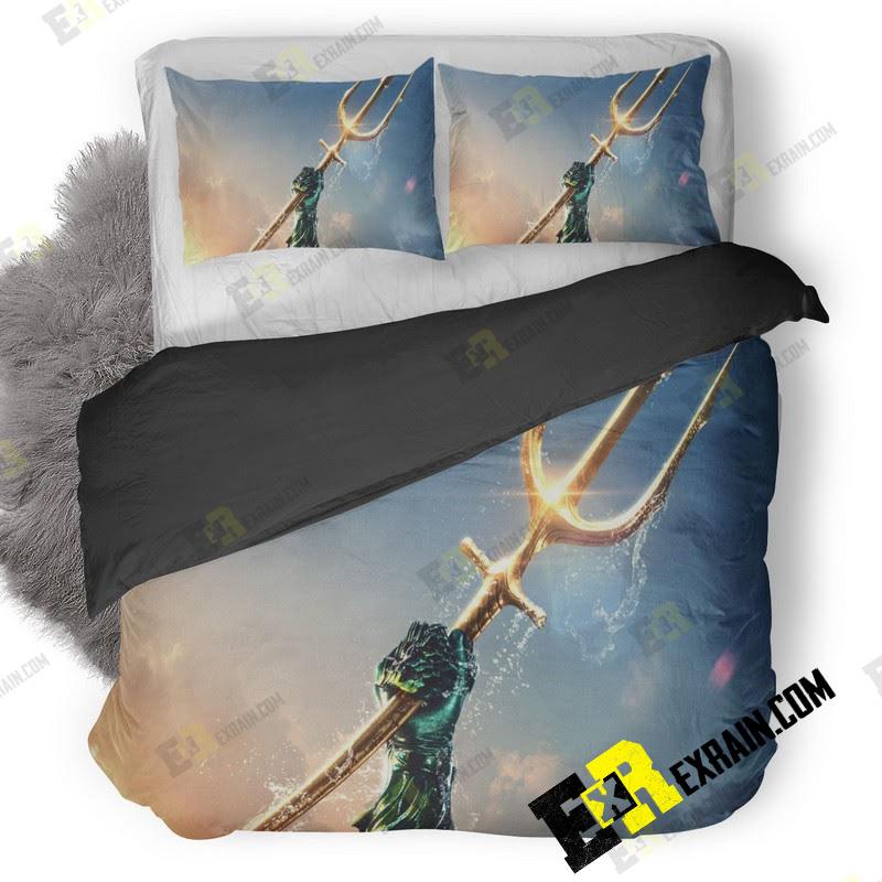 Aquaman Movie Brand New Poster Yj 3D Customized Duvet Cover Bedding Set