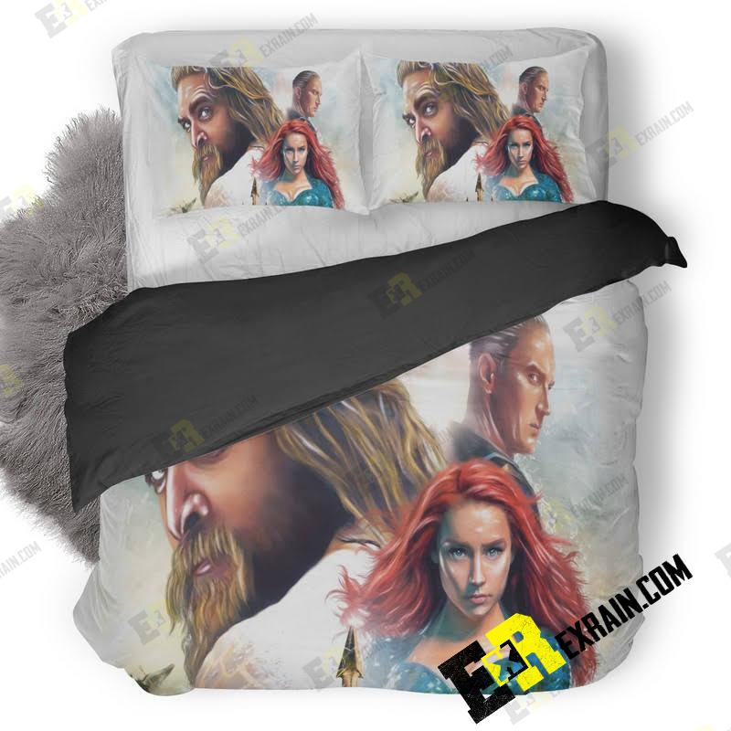 Aquaman Movie Character Poster Art Lh 3D Customized Duvet Cover Bedding Set