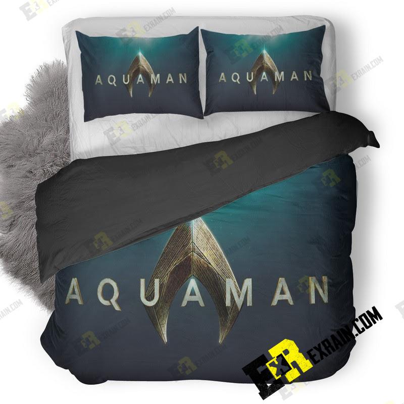 Aquaman Movie Logo Ap 3D Customized Duvet Cover Bedding Set