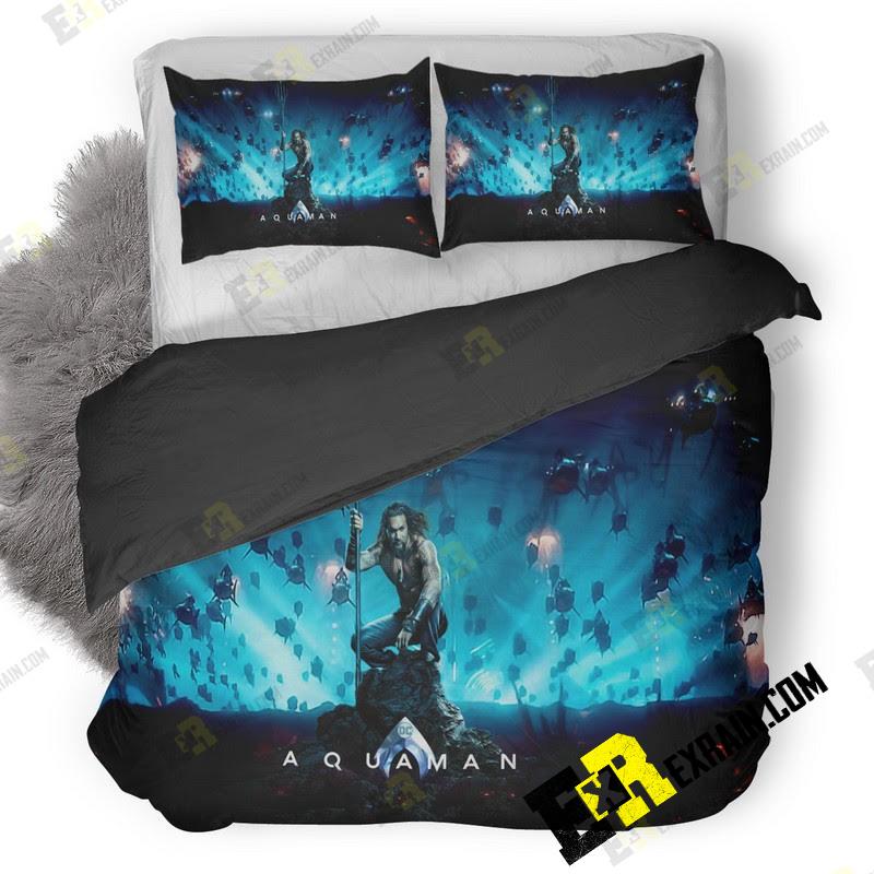 Aquaman Movie Poster 6G 3D Customized Duvet Cover Bedding Set