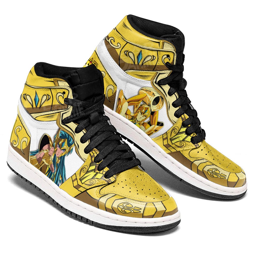Aquarius Camus JD1s Sneakers Saint Seiya Anime Shoes, Air Jordan Hightop