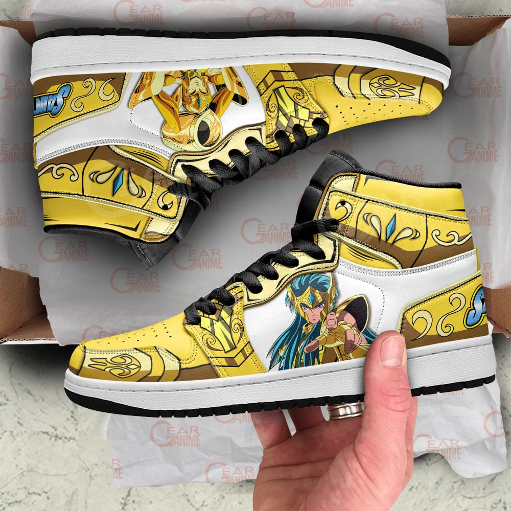 Aquarius Camus JD1s Sneakers Saint Seiya Anime Shoes, Air Jordan Hightop