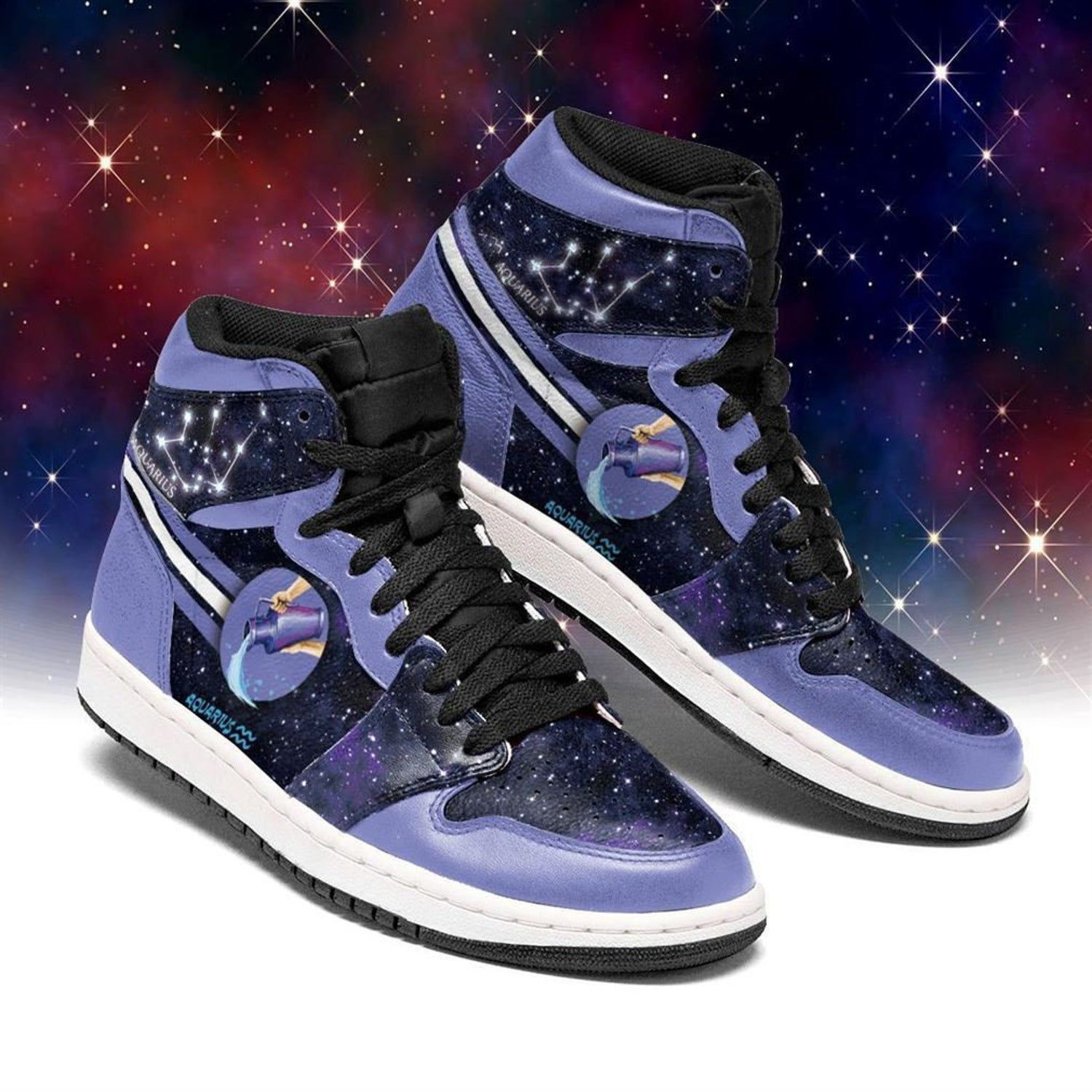 Aquarius Zodiac High Top Air Jordan Sneaker, Air Jordan Hightop
