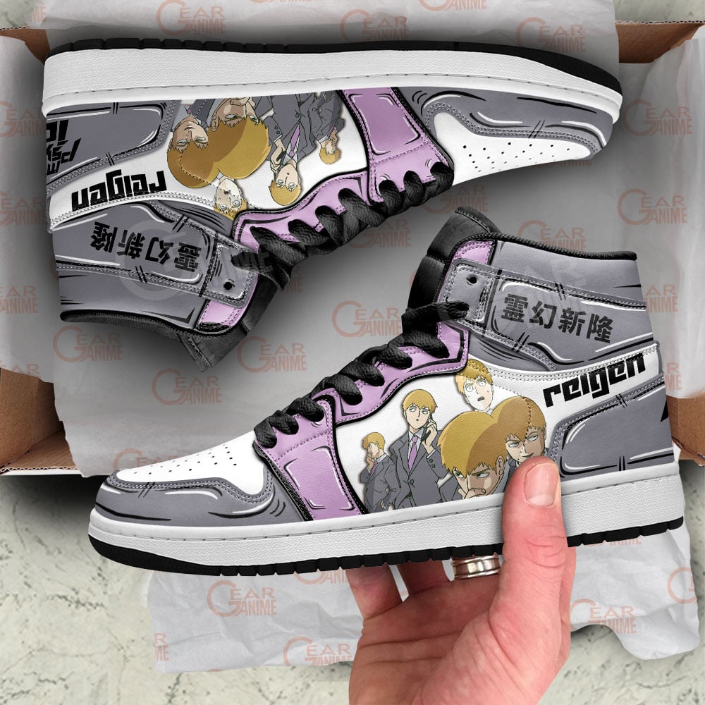 Arataka Reigen JD1s Sneakers Mob Psycho 100 Anime Shoes, Air Jordan Hightop