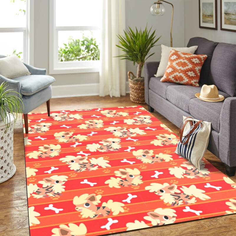 Arcanine Fire Partern Pokemon Carpet Rectangle Rug