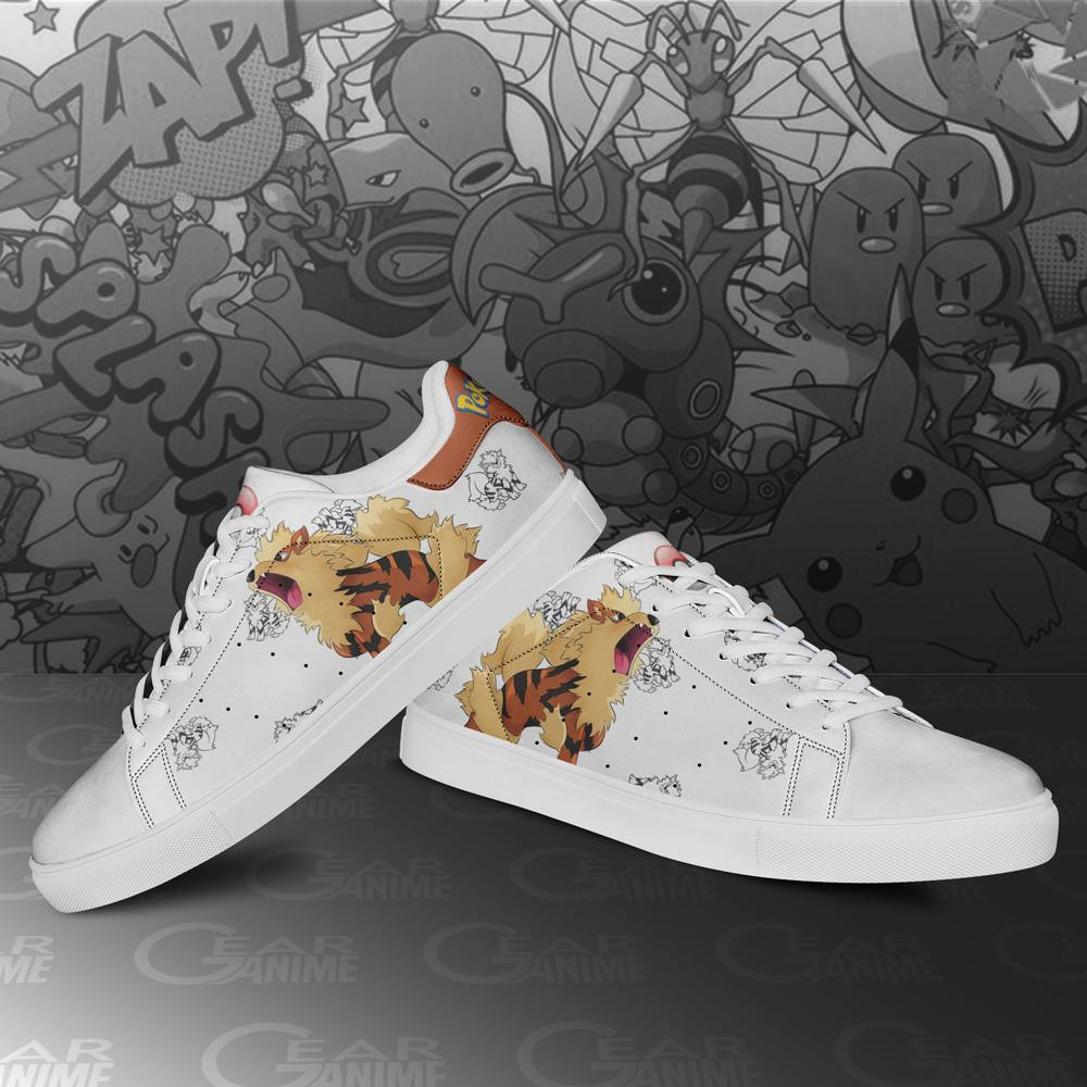 Arcanine Skate Shoes Pokemon Custom Anime Shoes