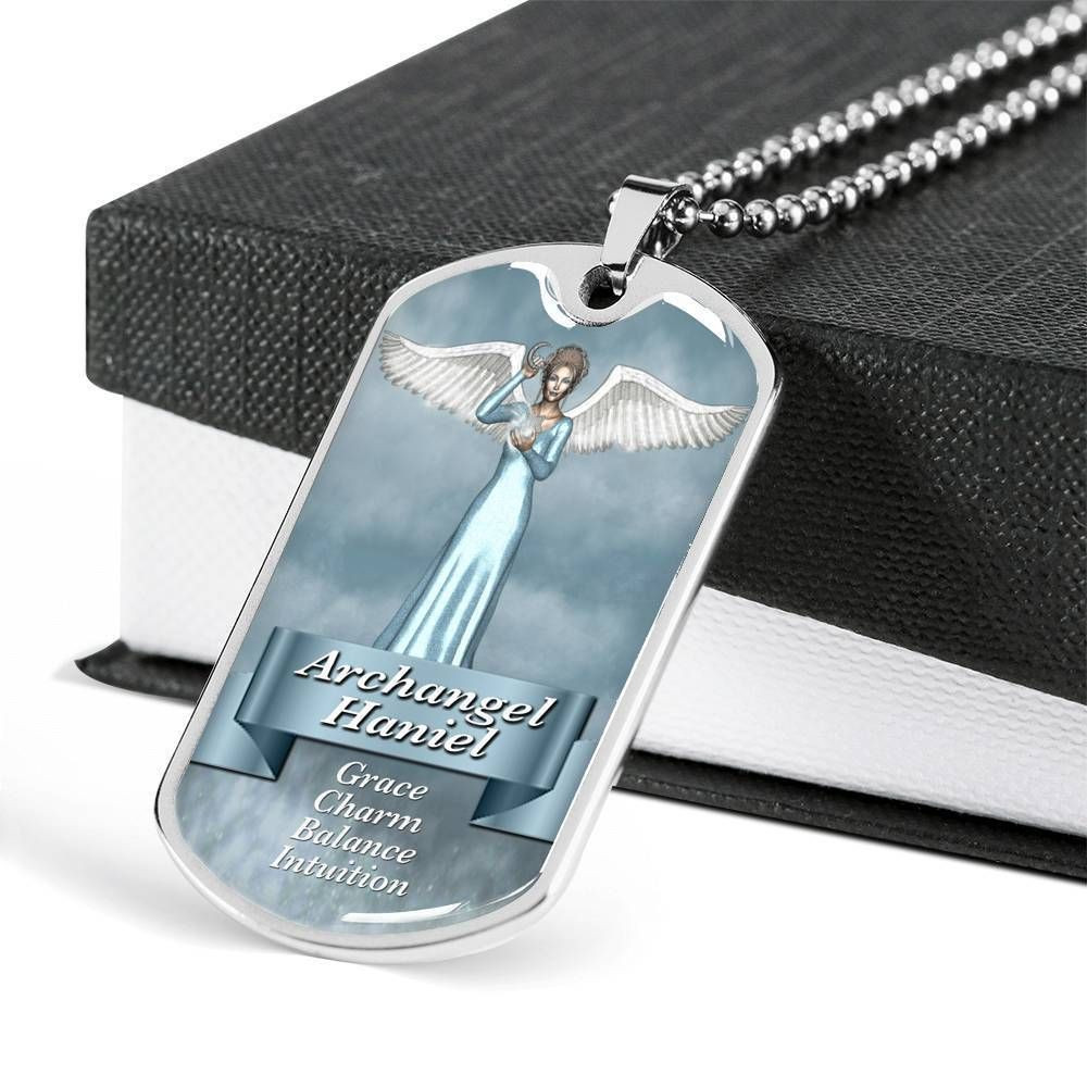 Archangel Haniel Queen Dog Tag Necklace For Mom