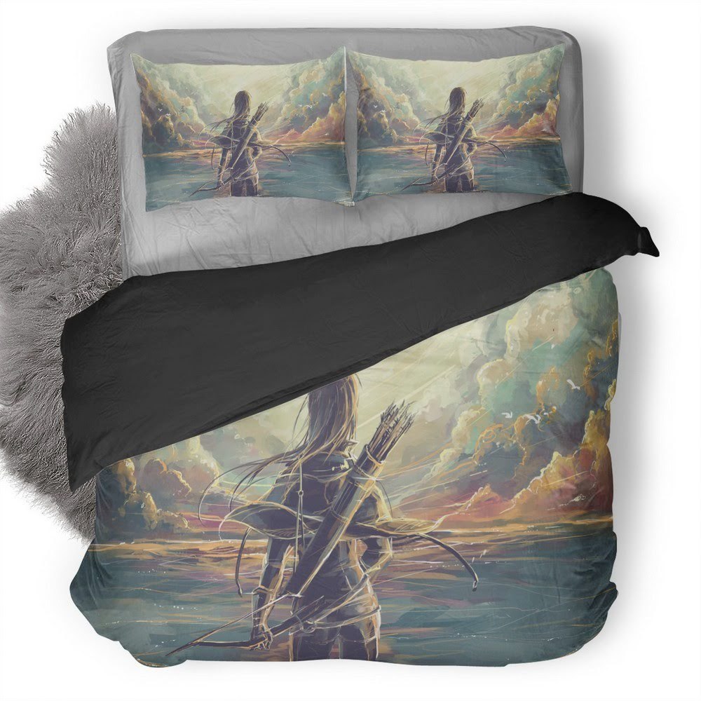 Archer Girl 3D Customized Duvet Cover Bedding Set
