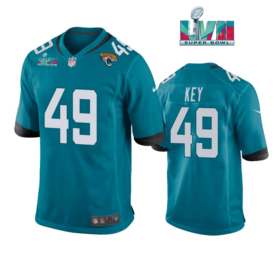 Arden Key 49 Jacksonville Jaguars Super Bowl LVII Super Bowl LVII Game Teal Stitched Jersey