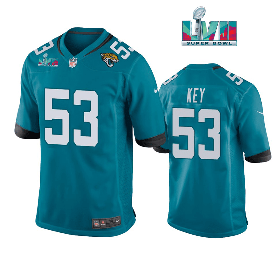 Arden Key 53 Jacksonville Jaguars Super Bowl LVII Super Bowl LVII Game Teal Stitched Jersey
