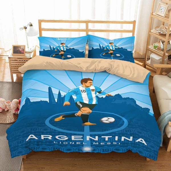 Argentina Lionel Messi 3D Customized Duvet Cover Bedding Set