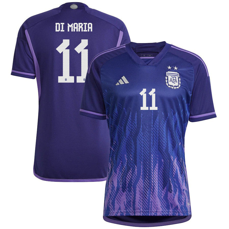 Argentina National Team 2022-23 Qatar World Cup Ángel Di María 11 Away Women Soccer Jersey