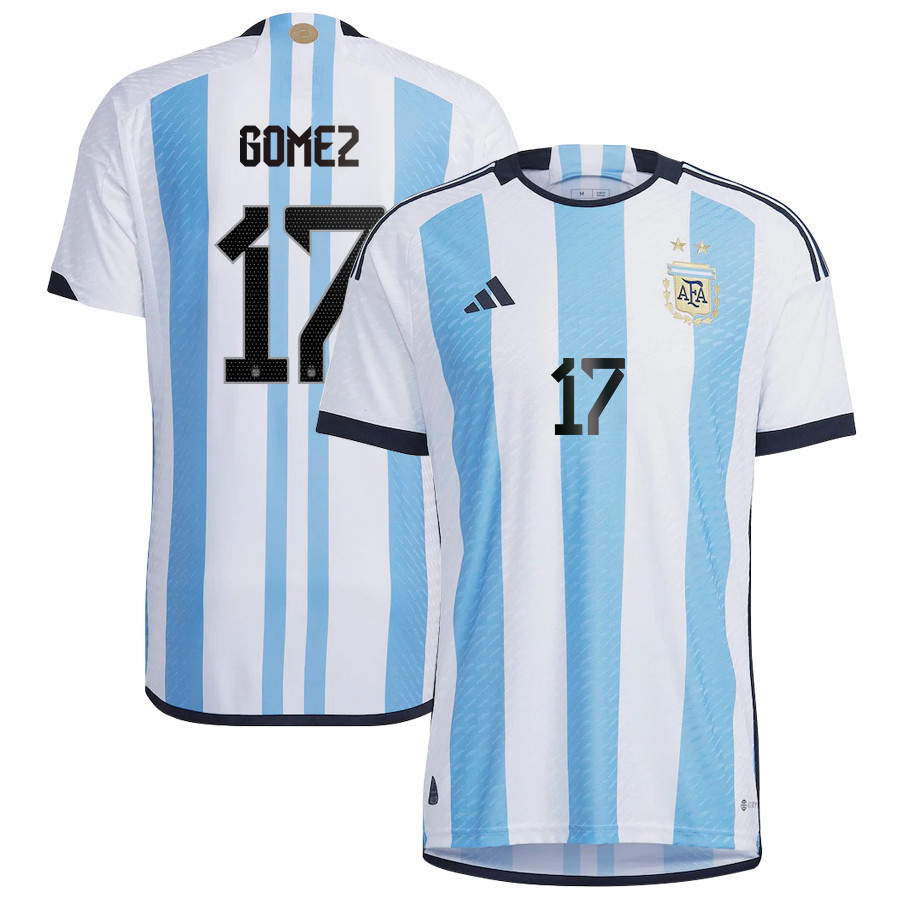 Argentina National Team 2022-23 Qatar World Cup Alejandro Gomez 17 White Home Men Soccer Jersey – New