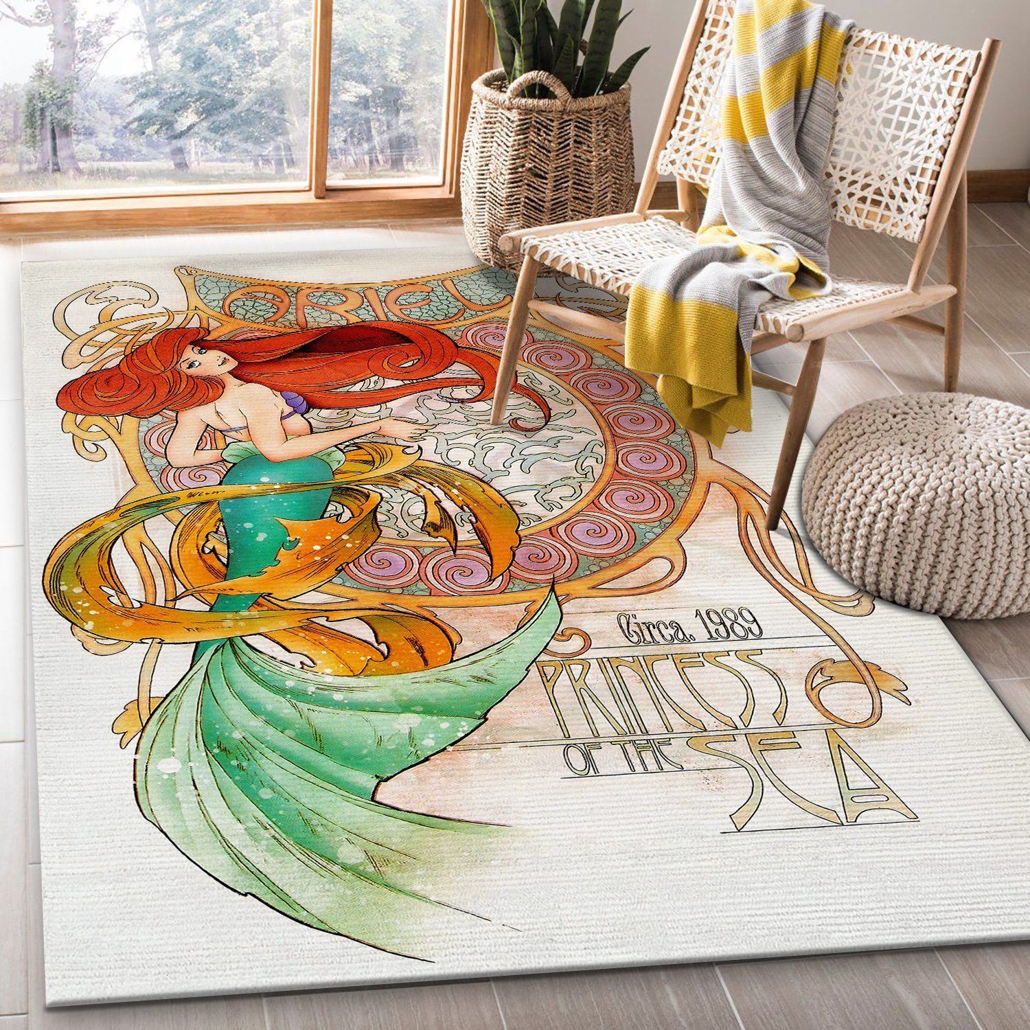 Ariel Disney Rectangle Rug – Custom Size And Printing