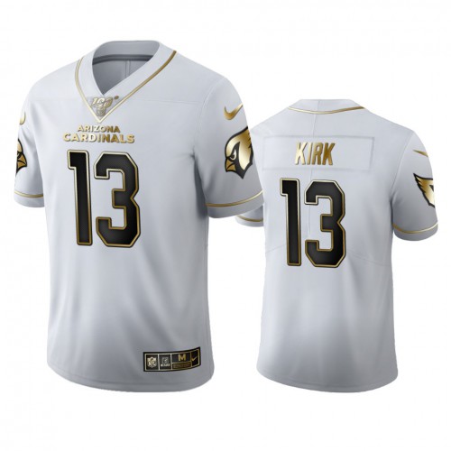 Arizona Arizona Cardinals #13 Christian Kirk Men’s White Golden Edition Vapor NFL 100 Jersey Men’s