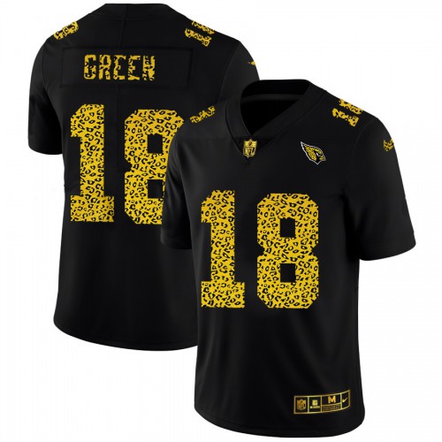 Arizona Arizona Cardinals #18 A.J. Green Men’s Leopard Print Fashion Vapor NFL Jersey Black Men’s