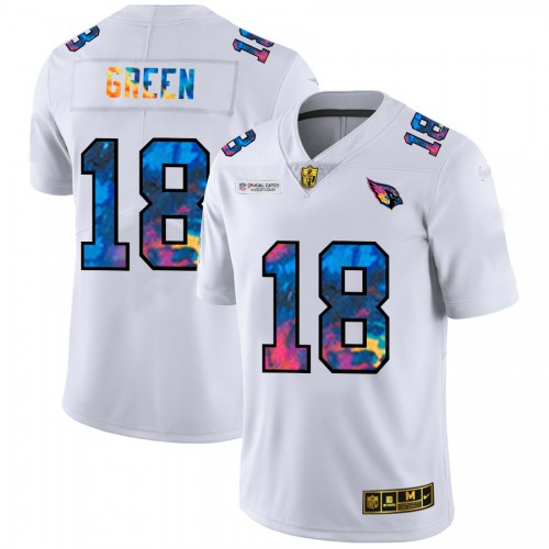 Arizona Arizona Cardinals #18 A.J. Green Men’s White Multi-Color 2020 NFL Crucial Catch NFL Jersey Men’s