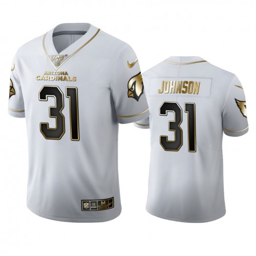 Arizona Arizona Cardinals #31 David Johnson Men’s White Golden Edition Vapor NFL 100 Jersey Men’s