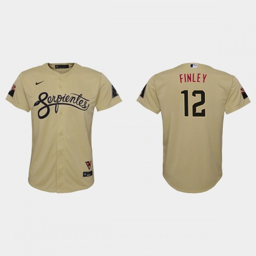 Arizona Arizona Diamondbacks #12 Steve Finley Youth 2021 City Connect MLB Jersey Gold Youth
