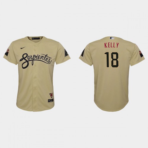 Arizona Arizona Diamondbacks #18 Carson Kelly Youth 2021 City Connect MLB Jersey Gold Youth