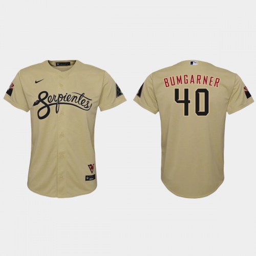 Arizona Arizona Diamondbacks #40 Madison Bumgarner Youth 2021 City Connect MLB Jersey Gold Youth