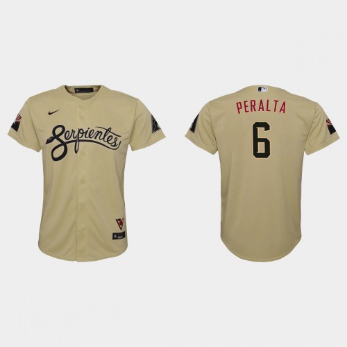 Arizona Arizona Diamondbacks #6 David Peralta Youth 2021 City Connect MLB Jersey Gold Youth