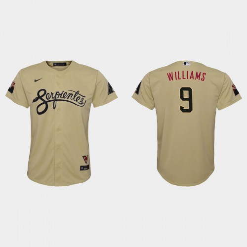 Arizona Arizona Diamondbacks #9 Matt Williams Youth 2021 City Connect MLB Jersey Gold Youth