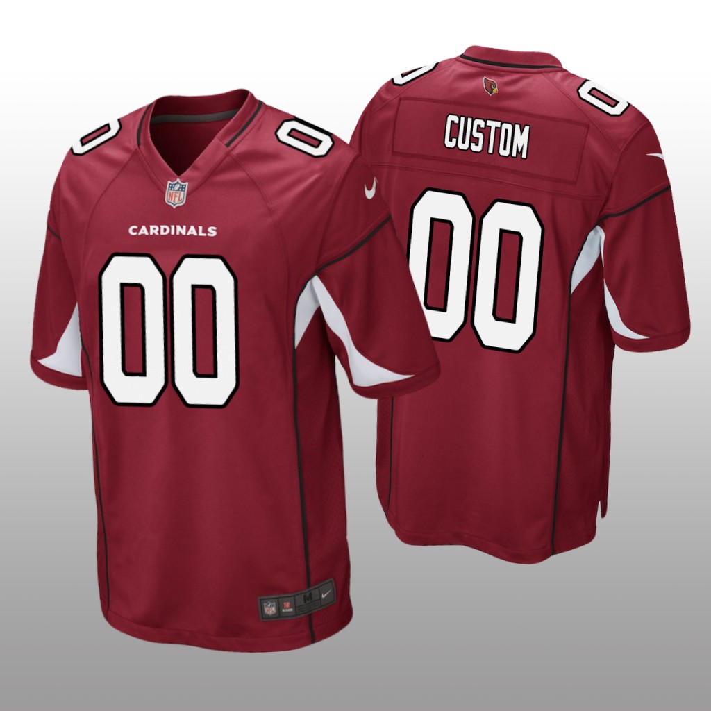 Arizona Cardinals #00 Cardinal Men’s Custom Game Jersey