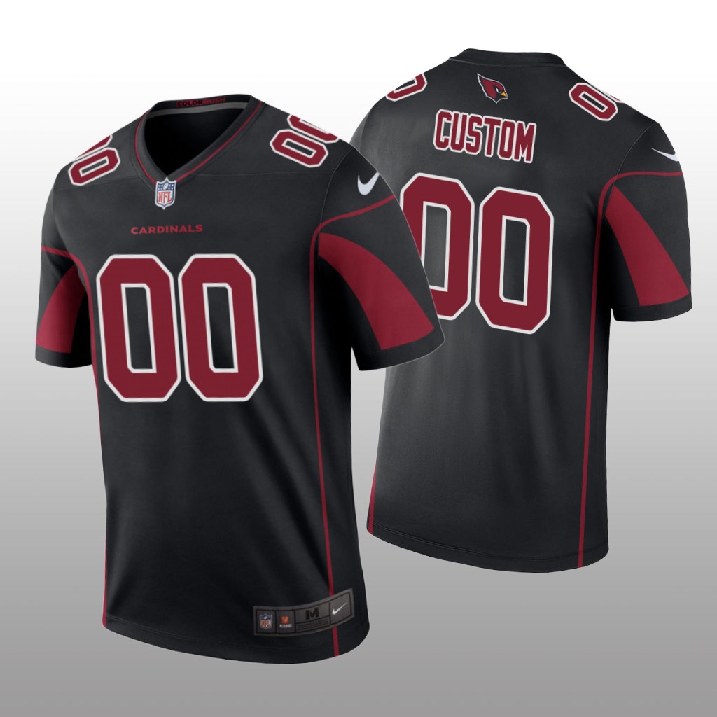 Arizona Cardinals # Custom Black legend color rush Jersey – Men